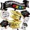 6Pcs Graduation Foil Balloons Set - Large "CONGRATS GRAD" Banner, Graduation Cap, Diploma & Globe Mylar Balloons - Class of 2026 Party Decorations for College, High School & Nursing School